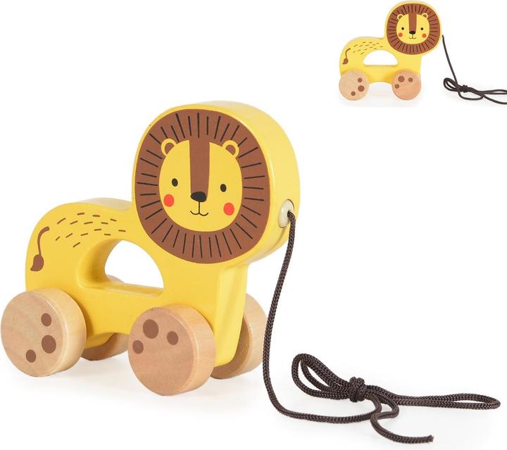 Actual product image Tooky Toy Jouet à tirer Animal en bois