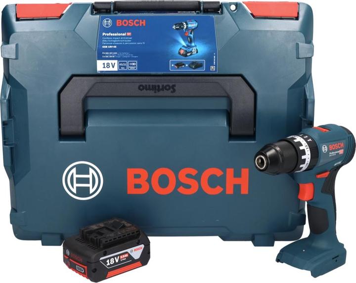 Image du produit Bosch Professional GSB 18V-45 Perceuse-visseuse à percussion sans fil 18 V 45 Nm Brushless + 1x batterie 5,0 Ah (Perceuse-visseuse, Perceuse-visseuse à percussion)