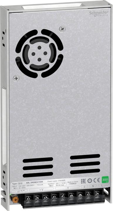 Actual product image Schneider Power supply, Easy Modicon ABL2, clocked, 1-phase, 100-240V AC, 24V DC, 14.6A, 351W ABL2REM