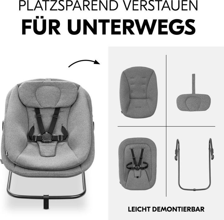 Actual product image Hauck Highchair Bouncer Dark Grey Melange