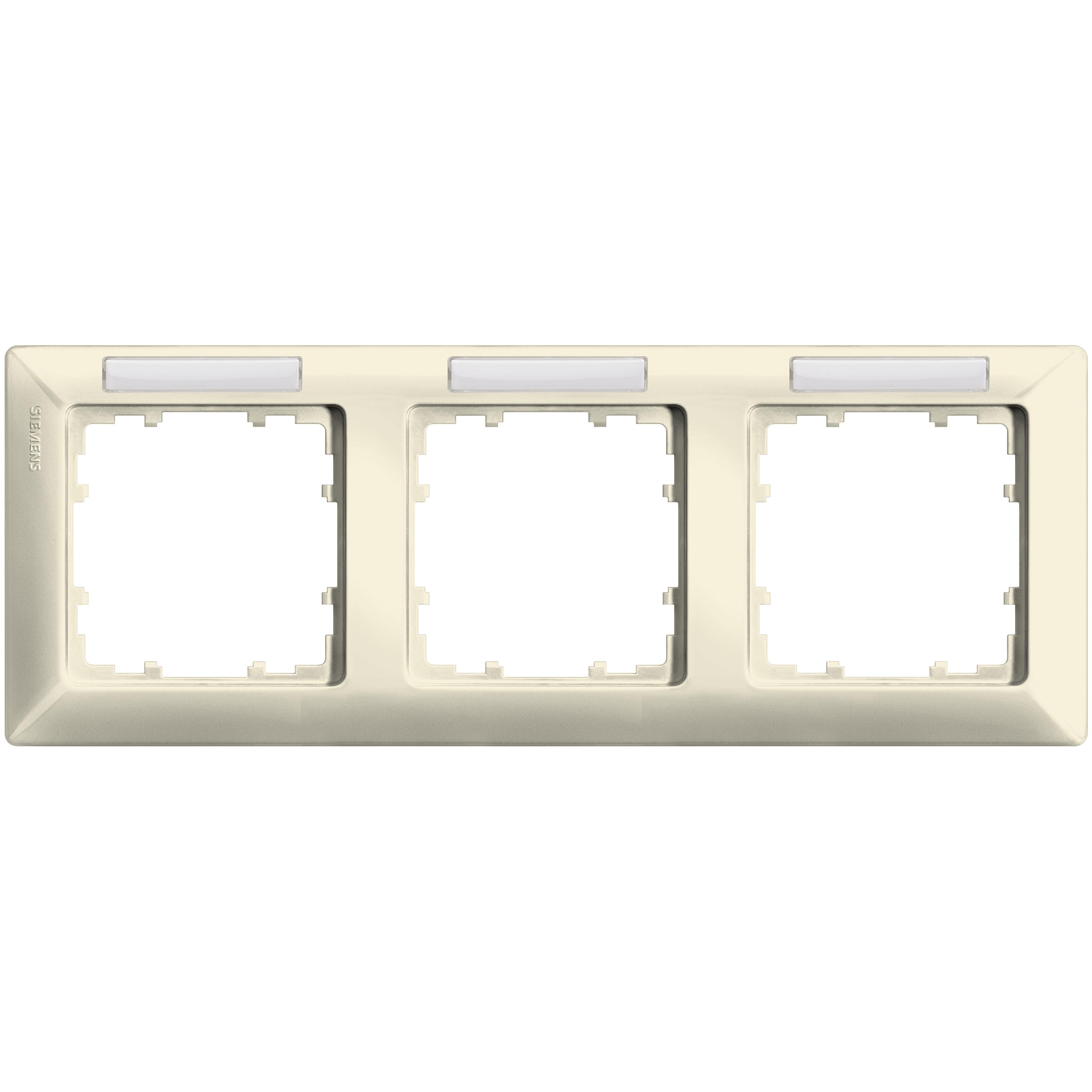 Siemens, Zubehör Schalterprogramm, Rahmen 3f cws glz horiz DELTA line BSF 5TG2583-1