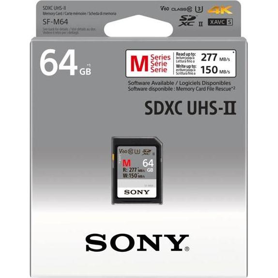 Thumbnail - Sony Sf-M64 (64 GB, SDXC, U3, UHS-II), Speicherkarte, Schwarz