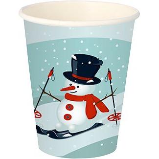 15x Starpak, Einweggeschirr, 50 Einweg-Trinkbecher Snowman 0,2 l (50 x)