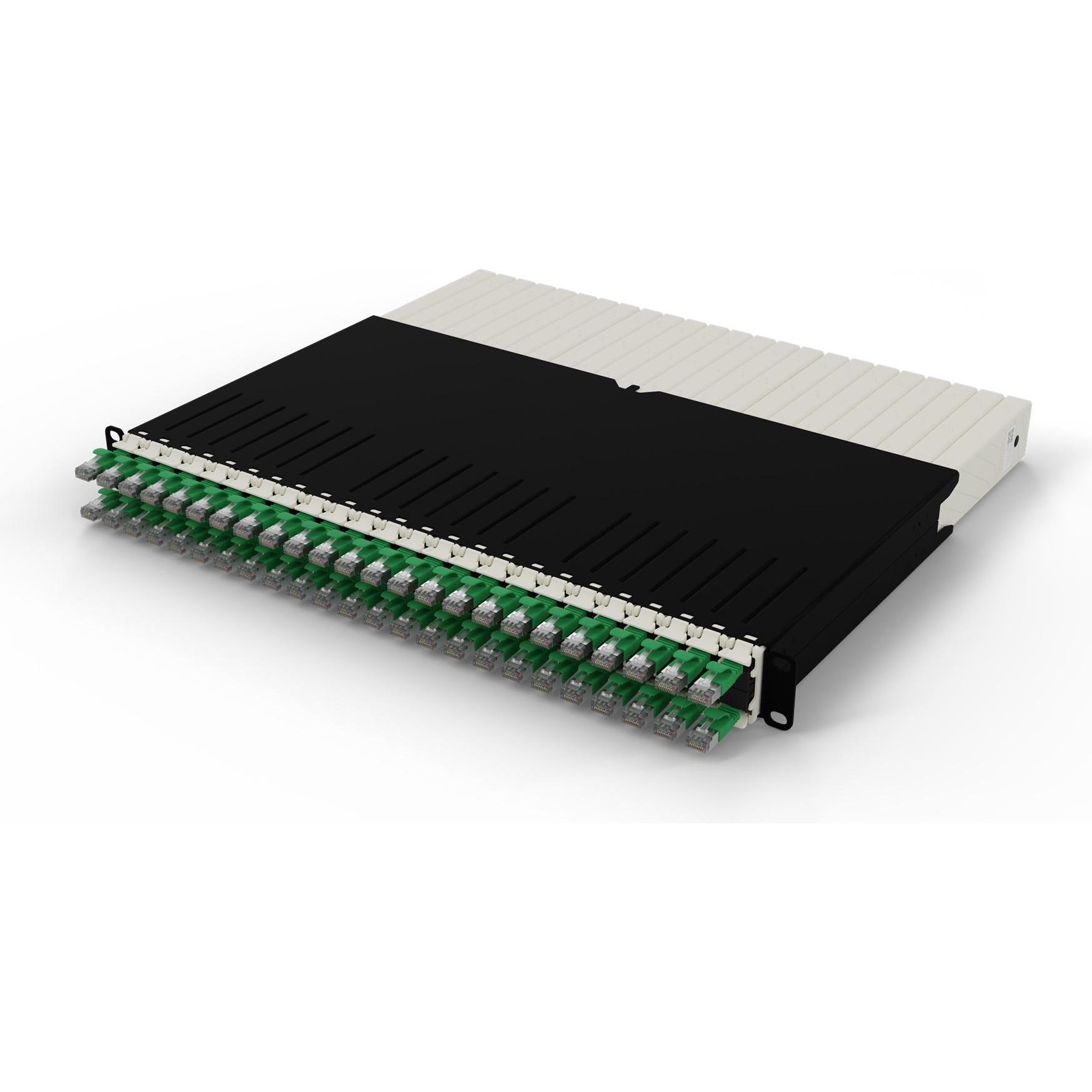 PATCHBOX one / 8RU / Cat 6A, STP, 0.8 m, Grün (STP, CAT6a, 0.80 m), Netzwerkkabel
