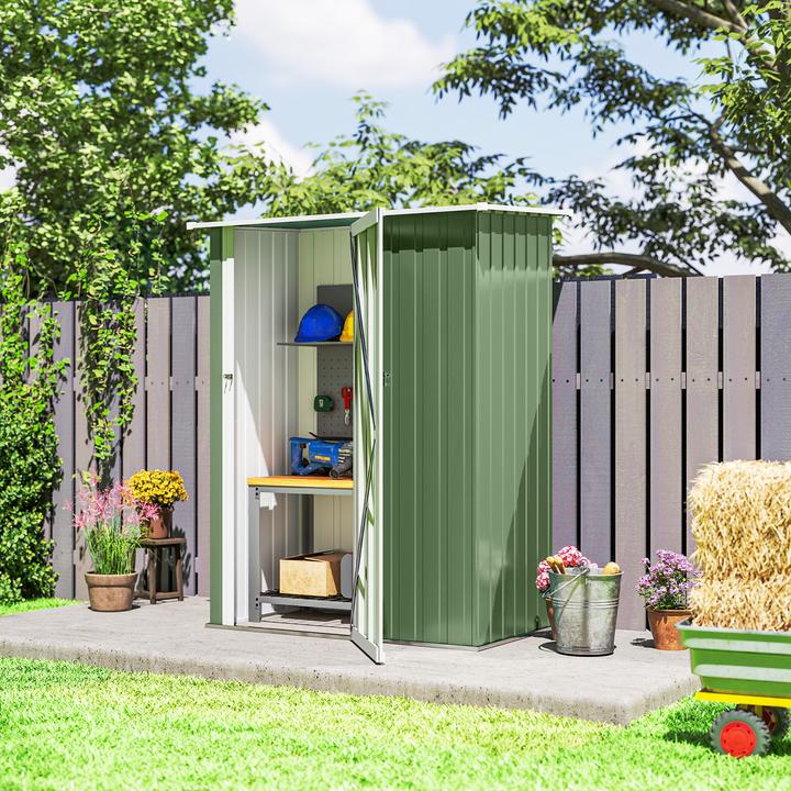 Actual product image Outsunny Equipment shed with mono-pitch roof