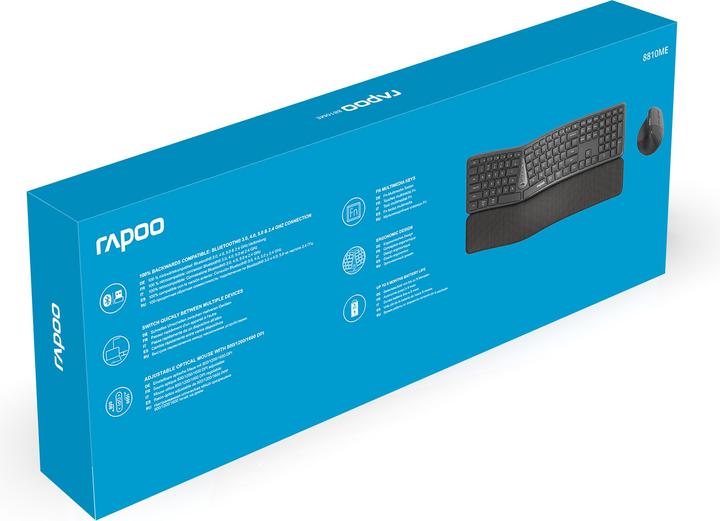 Image du produit Rapoo 8810M Kit de bureau ergonomique (CH, Sans fil)