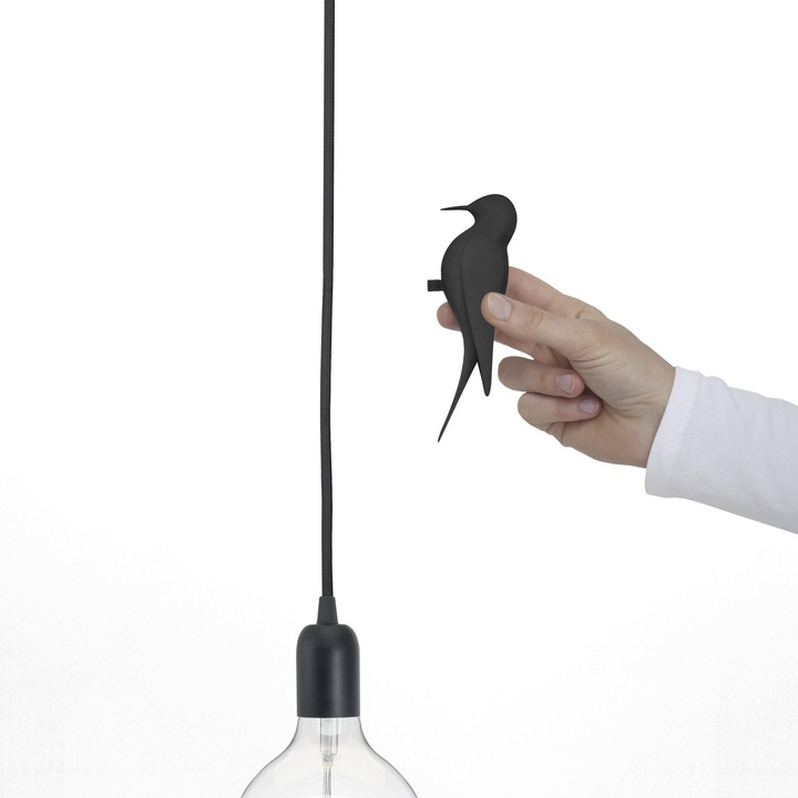 Image du produit Studio Macura Deko Letilo oiseau pour câble de lampe, noir