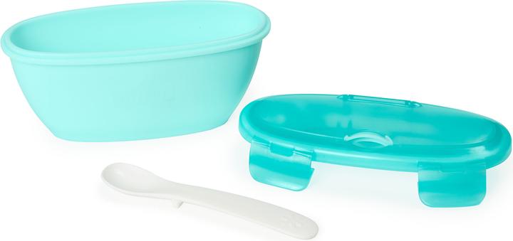Actual product image Skiphop Easy Serve rice bowl with spoon light green