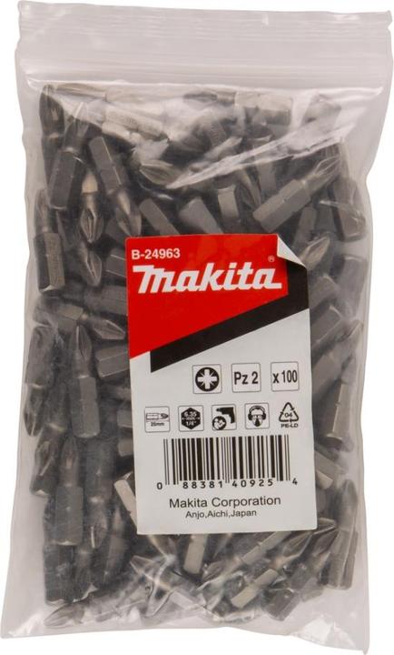 Actual product image Makita Zubehör B-24963 Schraubenbit PZ2x25mm Nachfüllpackung 100 Stück