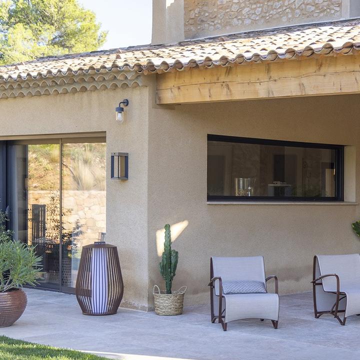 Produktbild Les Jardins Solar-Wandleuchte Teckalu Duratek Alu schwarz TECKA31