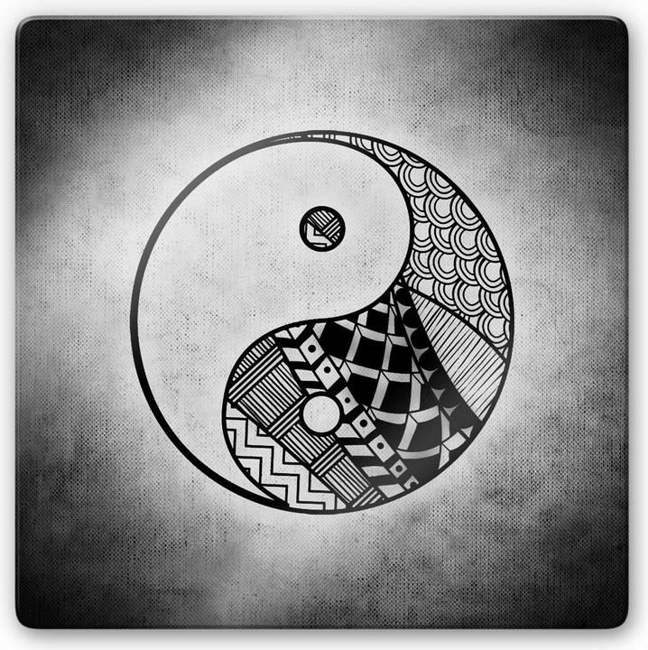 Actual product image Trenddeko Yin and Yang - square (50 x 50 cm)