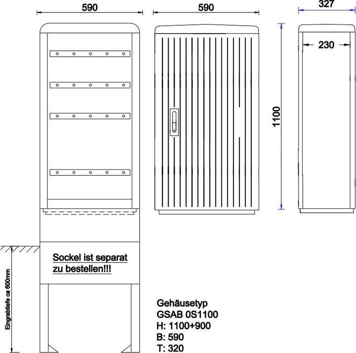 GSAB 0S1100K (Gehäuse, Verteiler)