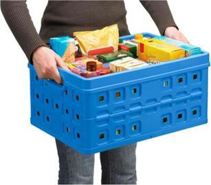 Produktbild Sunware Square Klappbox, Inhalt 32 oder 46 Liter, 30 kg Tragkraft, für Lebensmittel (46 l)
