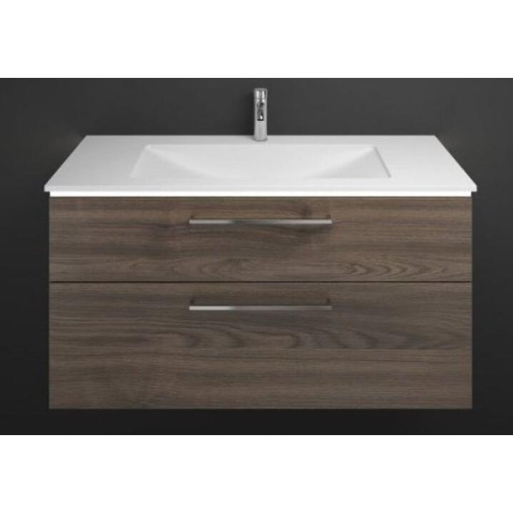 burgbad, Badmöbelset, Eqio Mineralguss-Waschtisch inklusive Waschtischunterschrank und LED-Waschtischunterschrankb