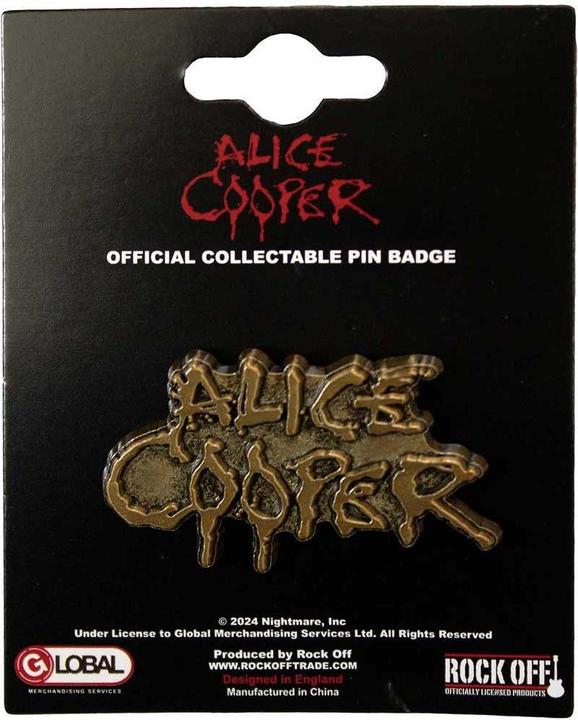 Actual product image Alice Cooper Dripping Logo Badge