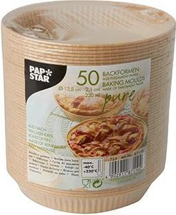 Produktbild Papstar Backform "pure", rund, 220 ml, braun aus Pergamentpapier mit Silikonschicht, gefriergeeignet (13.80 cm)