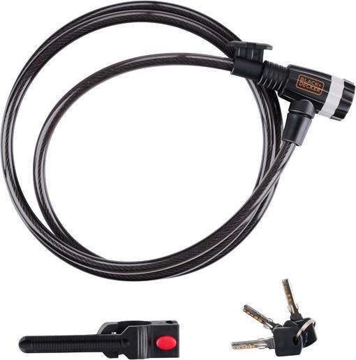Image du produit Black & Decker Verrouillage de câble de vélo Ø10x1800