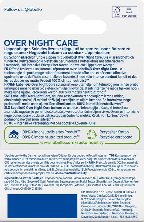 Immagine prodotto Labello Over Night Care+ (Stick per la cura delle labbra)