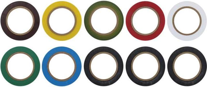 Image du produit Emos Ruban isolant PVC 15mm/10m-mix de couleurs 10 pcs. (15 mm)