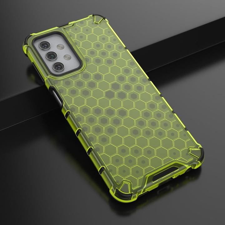 Produktbild Hurtel Honeycomb Handyhülle Schutzhülle mit TPU Rahmen für Samsung Galaxy A32 5G grün (Samsung Galaxy A32 5G)