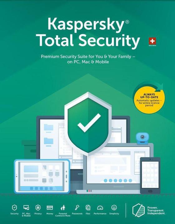 Produktbild Kaspersky Total Security (1 User, 12 Monate)