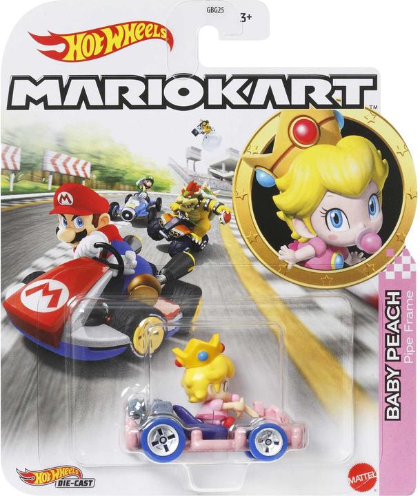 Mattel Mario Kart Characters and Karts as Hot Wheels 1:64 Die-Cast Cars