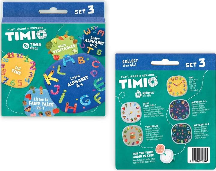 Actual product image Timio Audio Disc Set 3 (Chinese, Dutch, English, French, German, Italian, Portuguese)