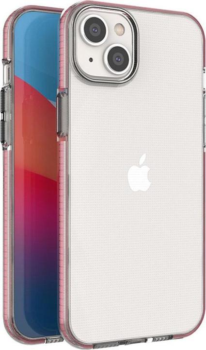Hurtel Spring Case Case pour iPhone 14 Plus étui en silicone avec un cadre rose pâle (Apple iPhone 14 Plus)