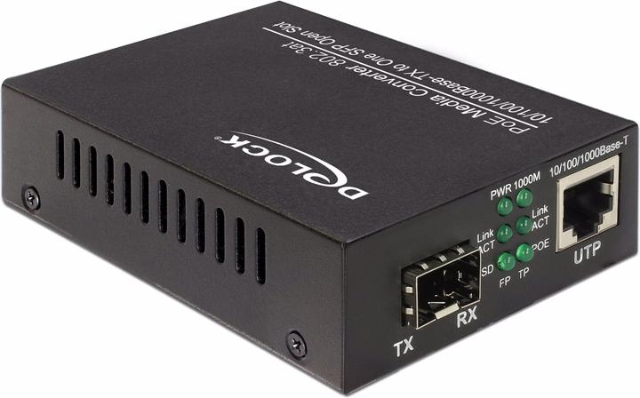 Delock Media converter SFP - RJ45 1Gbps with PoE+ (Media converter)