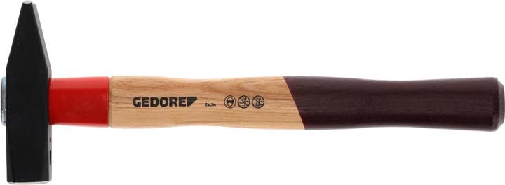Actual product image Gedore 600 E-500 Metalworker's hammer ROTBAND-PLUS with ash handle, 500 g (500 g)