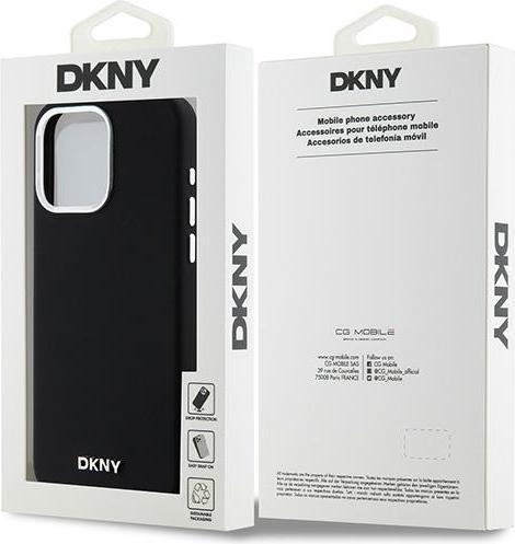 Actual product image DKNY DKHMP14XSMCHLK iPhone 14 Pro Max 6.7" czarny/black hardcase Liquid Silicone Small Metal Logo Ma (Apple iPhone 14 Pro Max)