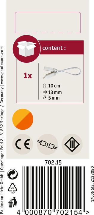 Immagine prodotto Paulmann Connettore flessibile YourLED 10 cm