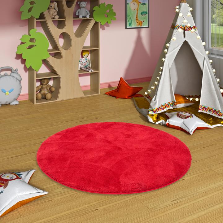 Produktbild Pergamon Super Soft Kinder Hochflor Teppich Silky Kids Rund (160 x 160 cm)