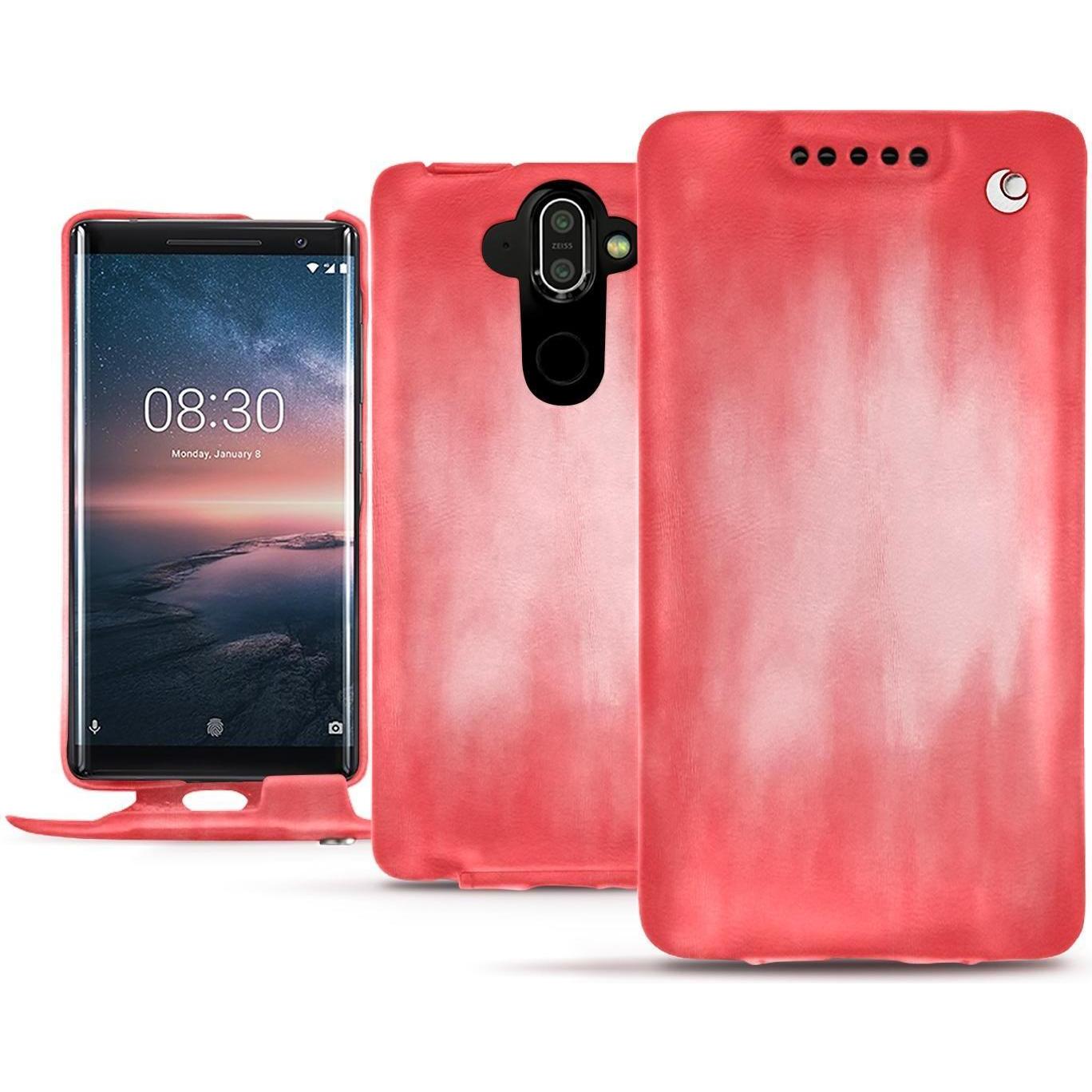 Thumbnail - Noreve Lederschutzhülle vertikal (Nokia 8 Sirocco), Smartphone Hülle, Rosa