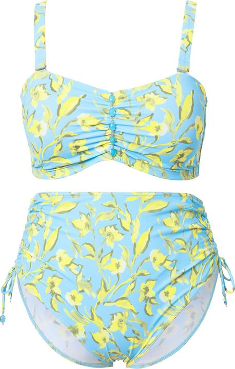 Produktbild Ulla Popken Bikini, Blüten, Zierbänder, verstellbare Träger (46)