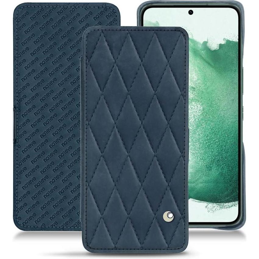 Noreve Lederschutzhülle horizontal (Samsung Galaxy S22+ 5G), Smartphone Hülle, Blau