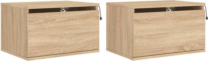 Immagine prodotto VidaXL Comodini a parete con luci LED 2 pezzi (50 x 36 x 30 cm)