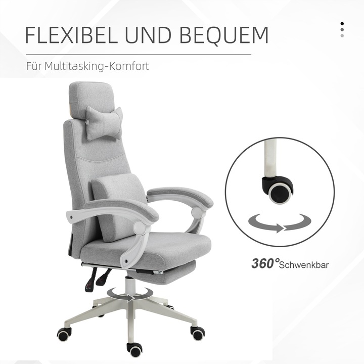Produktbild Vinsetto Drehstuhl mit Fussstütze