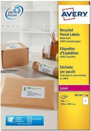 Actual product image Avery Recycling shipping labels