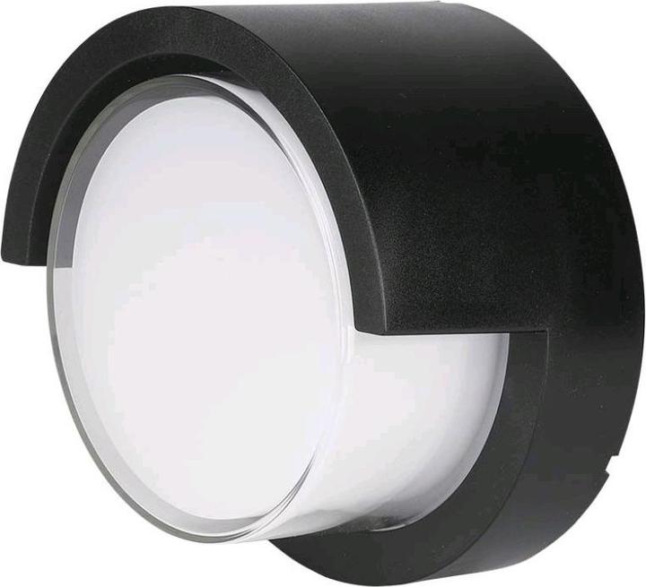 Actual product image V-TAC VT831 7W LED Wall Light SamiFrame Black Round 3000K (610 lm)