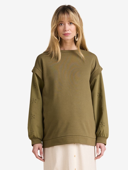 Produktbild Envie de Fraise Umstands-Sweatshirt mit Materialmix (40)