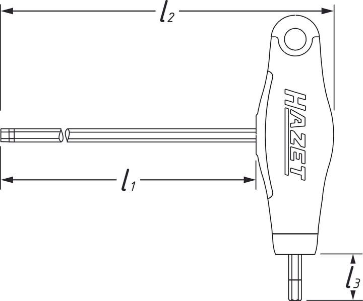 Actual product image HAZET Haze Screwdriver 829KKT-T10 with T-Handle (T-section)