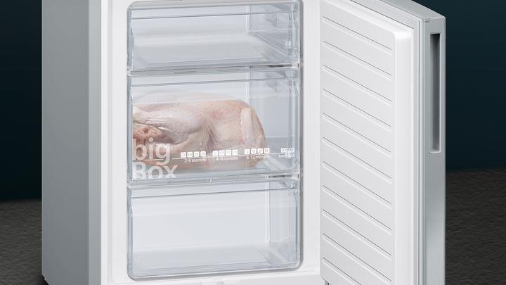 Image du produit Siemens iQ500, Réfrigérateur-congélateur indépendant avec partie congélation en bas, 201 x 60 cm, aspect (343 l)