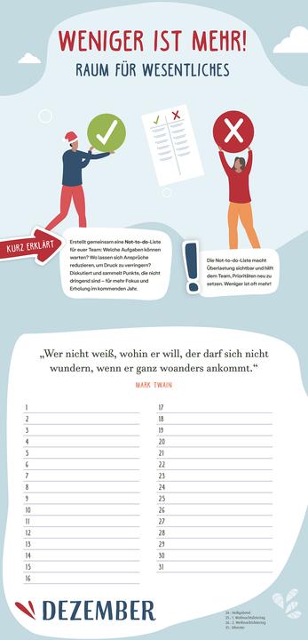 Produktbild Immerwährender Teamkalender. Für ein gutes Miteinander