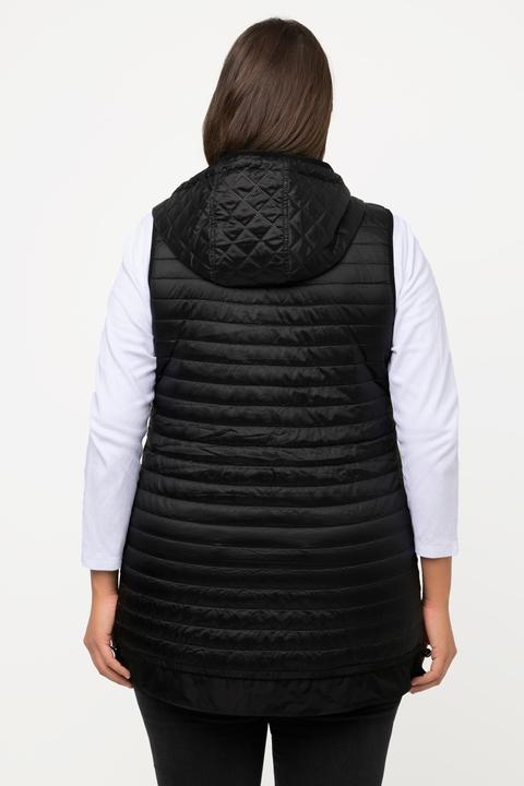 Produktbild Ulla Popken Steppweste, Tunnelzug, Kapuze, 2-Wege-Zipper, ärmellos (46, 48)
