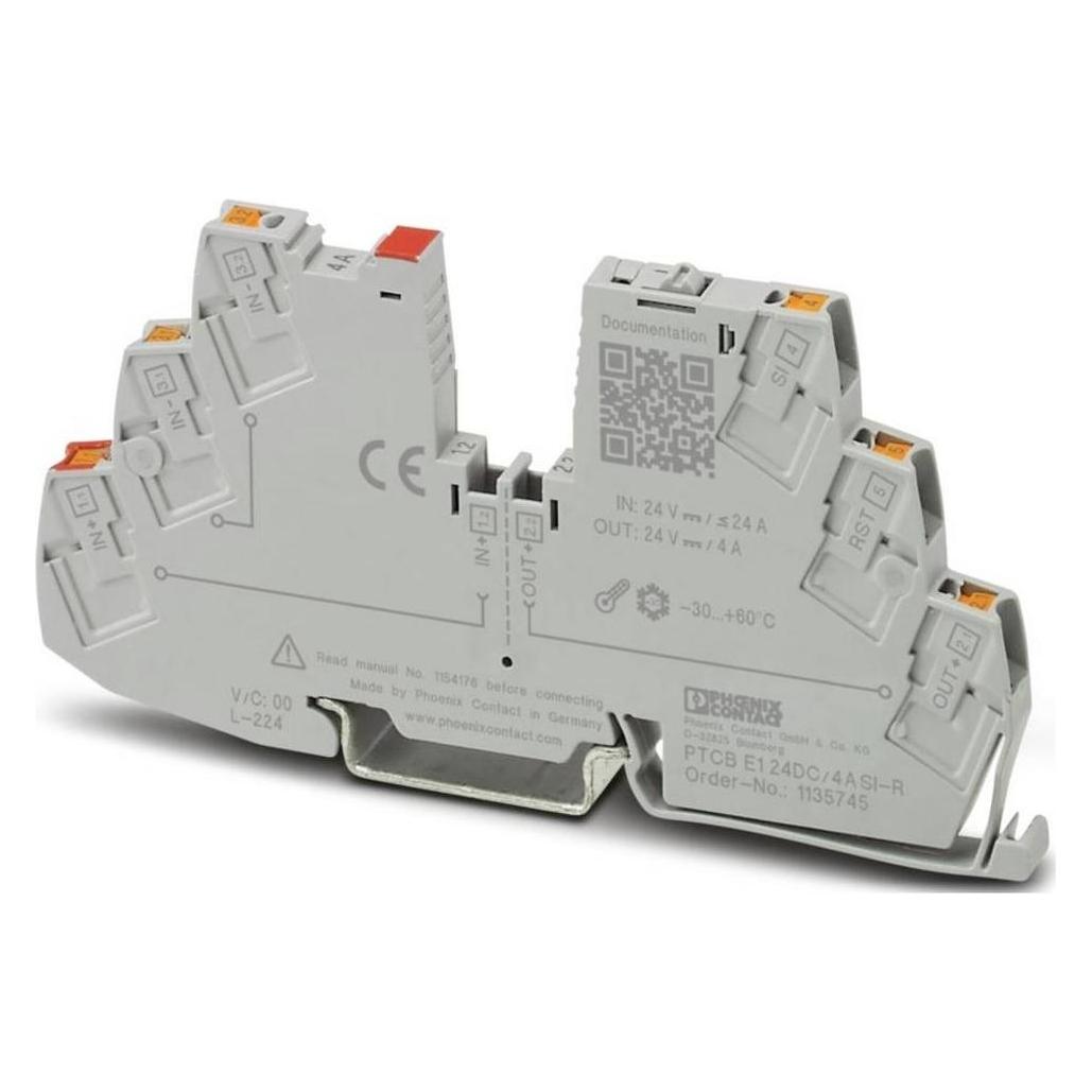 Phoenix, FI stroomonderbreker, PHO PTCB E1 24DC/4A SI-R Elektronische toestelbeveiligingsschakelaar