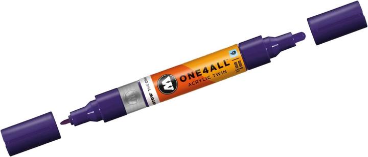 Produktbild Molotow Marqueur pour Maquettes - One4All Twin - Acrylique Violet Sombre - 1,5/4mm - -043 - 15 cm (Violett dunkel, 4 mm, 1 x)