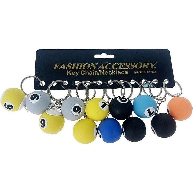 Adar, Portachiavi, Silikon-Billardkugel-Schlüsselanhänger (12 Stück)