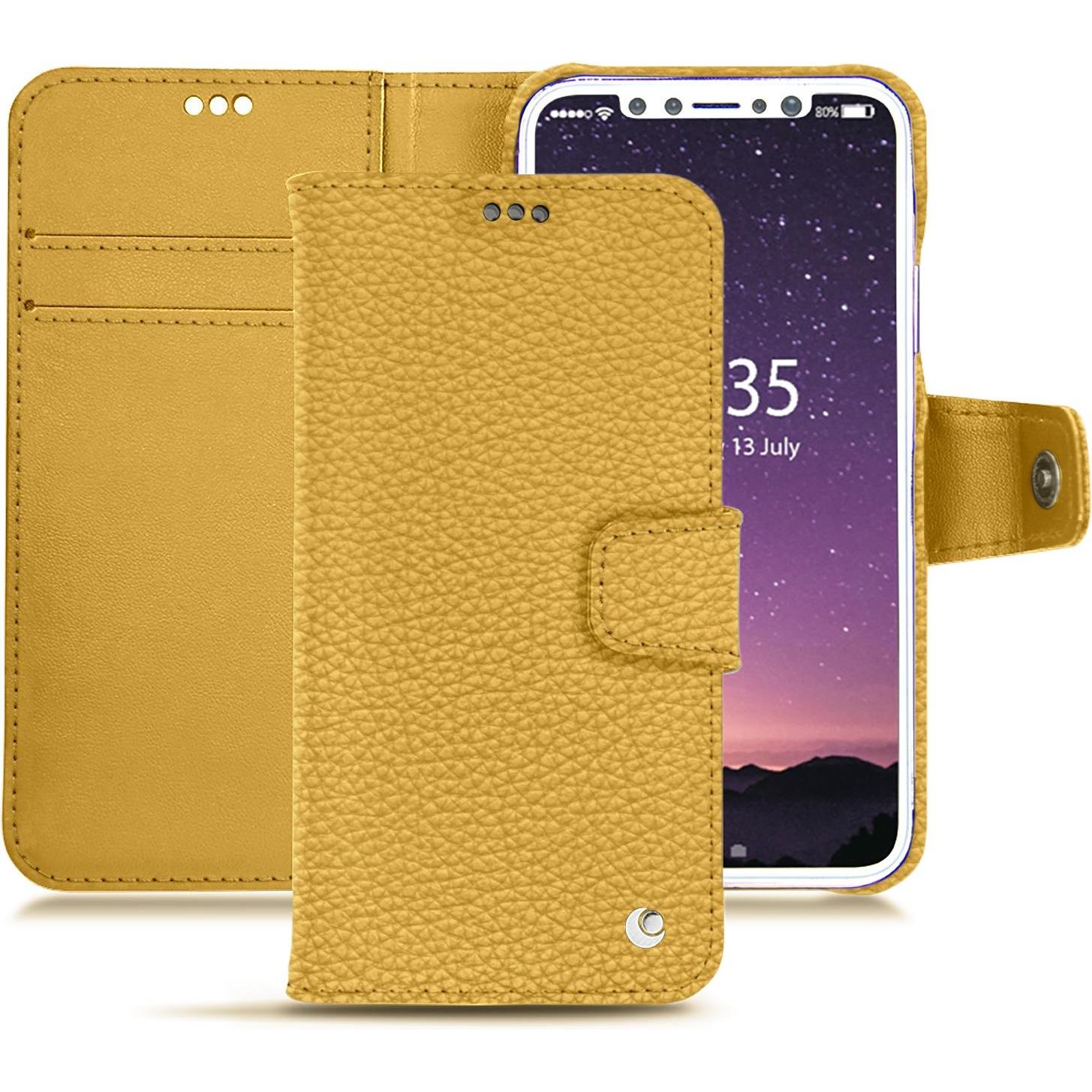 Thumbnail - Noreve Lederschutzhülle Wallet (Apple iPhone X), Smartphone Hülle, Orange