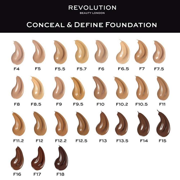 Produktbild Makeup Revolution Conceal & Define Foundation F9 23ml - 1 Stk. (Nº F9)
